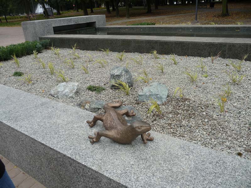 Fontanna kaskadowa w Parku Jedności Polonii z Macierzą